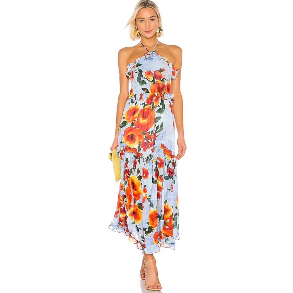 Dallin Dress Blue Multi Floral MISA Los Angeles
